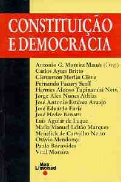 Capa de Constituiçao e Democracia - Antonio G. Moreira Maués