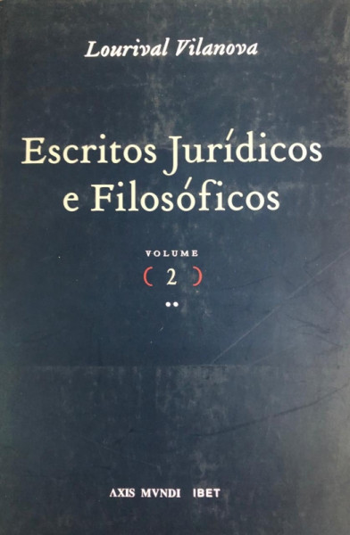 Capa de Escritos jurídicos e filosóficos volume 1 - Lourival Vilanova