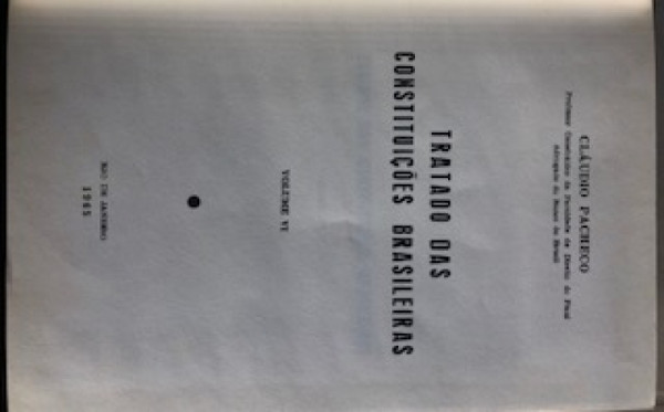 Capa de Tratado das constituições brasileiras volume 6 - Claudio Pacheco