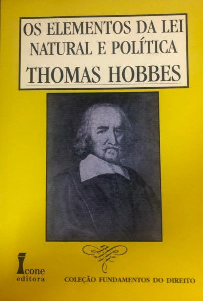 Capa de Os Elementos da lei natural e Politica - Thomas Hobbes
