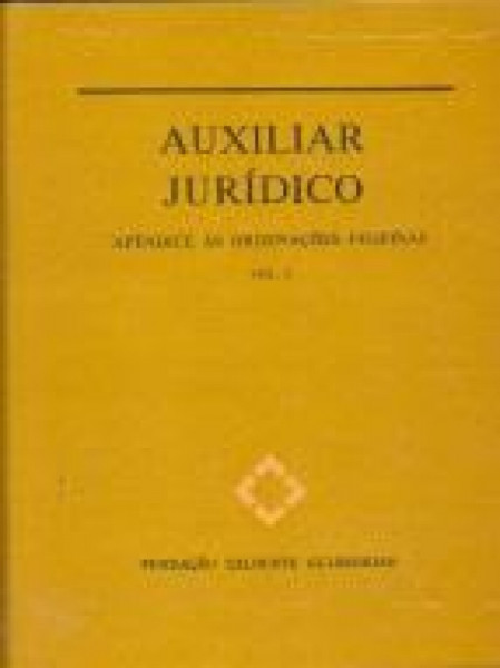 Capa de Auxiliar jurídico volume 1 - Candido Mendes de Almeida