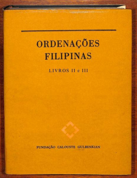 Capa de Ordenações Filipinas livro I - Candido Mendes de Almeida