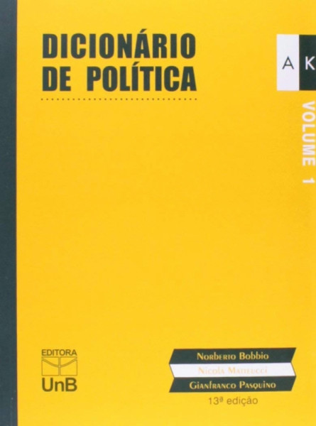 Capa de Dicionario de politica v 1 - Norberto Bobbio