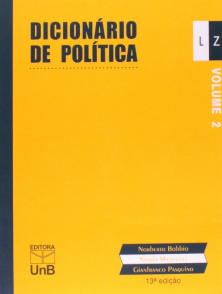 Capa de Dicionario de Politica v 2 - Norberto Bobbio