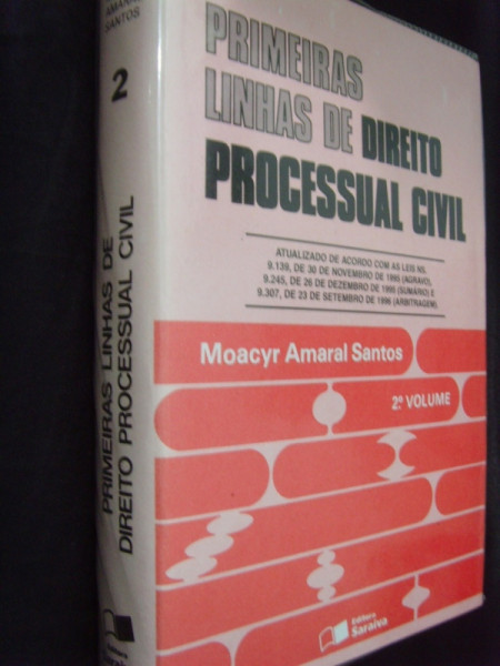 Capa de Primeiras linhas de direito processual civil volume 2 - Moacyr Amaral Santos