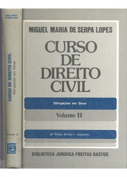 Capa de Curso de direito civil volume II - Miguel Maria de Serpa Lopes