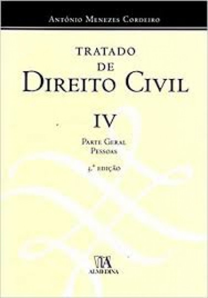 Capa de Tratado de direito civil volume IV - Antonio Menezes Cordeiro