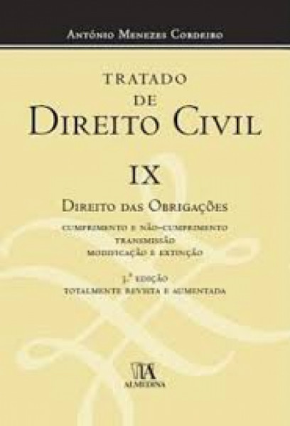 Capa de Tratado de direito civil volume IX - Antonio Menezes Cordeiro