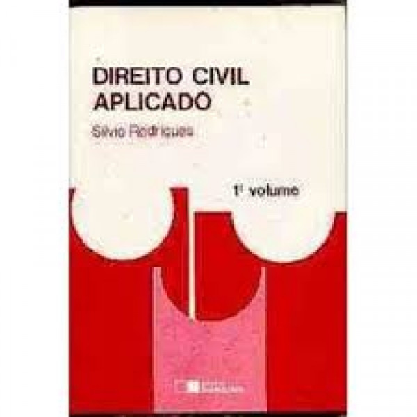 Capa de Direito civil aplicado volume 1 - Silvio Rodrigues