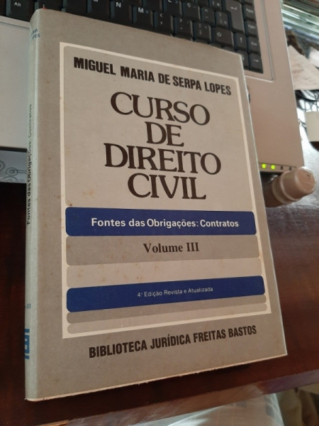 Capa de Curso de direito civil volume IV - Miguel Maria de Serpa Lopes