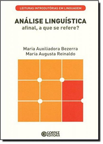 Capa de Análise Linguística - Maria Auxiliadora Bezerra; Maria Augusta Reinaldo
