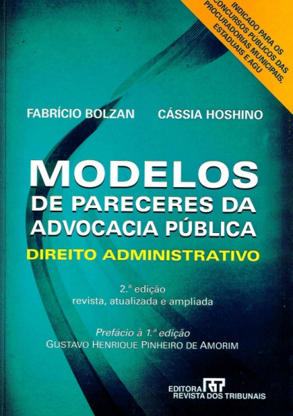 Capa de Modelos de pareceres da advocacia pública - Fábio Bolzan; Cassia Hoshino