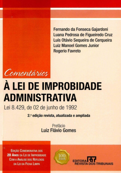 Capa de COMENTÁRIOS À LEI DE IMPROBIDADE ADMINISTRATIVA - Vários