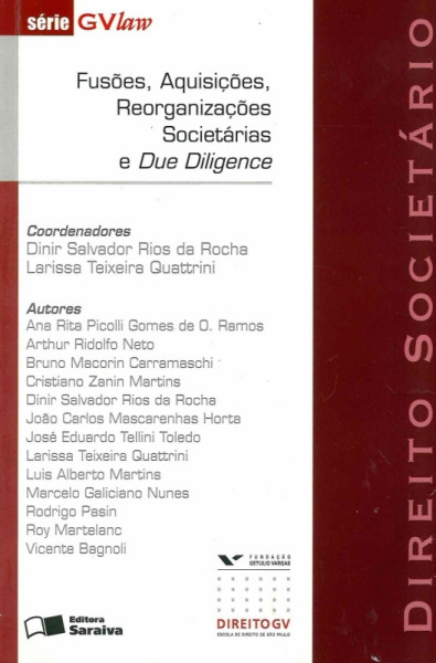 Capa de Fusões, aquisições, reorganizações societárias - Dinir Salvador Rios da Rocha (coord.); Larissa Teixeira Quattrini (coord.)