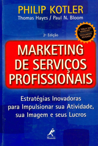 Capa de Marketing de serviços profissionais - Philip Kotler; Thomas Hayes; Paul N Bloom