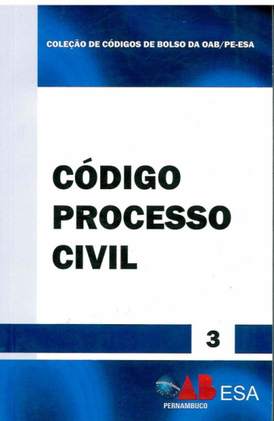 Capa de Código de Processo Civil e Código Civil - OAB/PE-ESA
