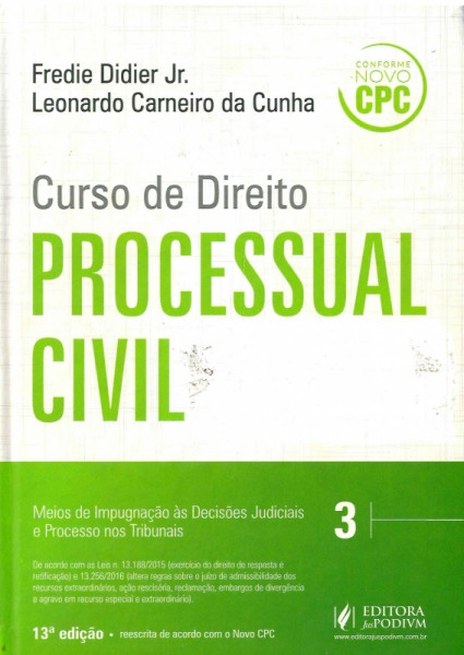 Capa de Curso de direito processual civil - Fredie Didier Jr.; Leonardo C. da Cunha