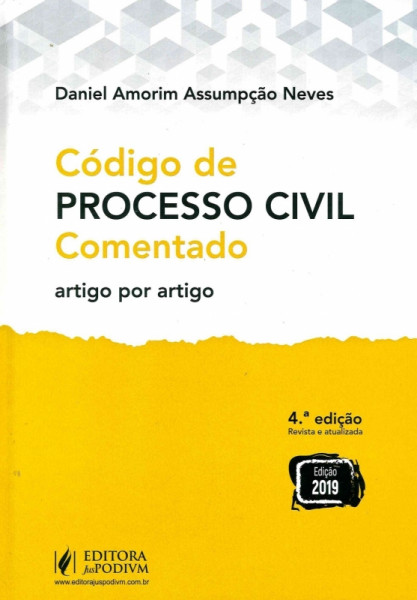 Capa de Código de Processo Civil comentado - Daniel Amorim A. Neves
