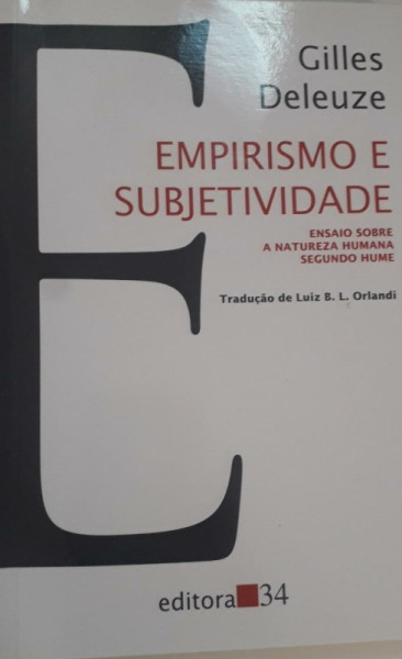 Capa de Empirismo e subjetividade - Gilles Deleuze
