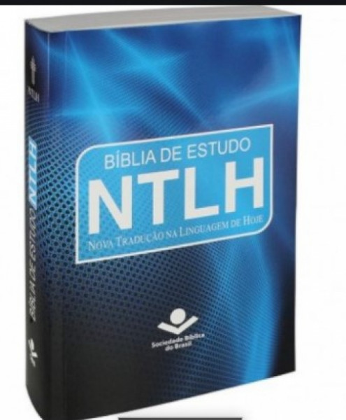 Capa de Bíblia de estudo NTLH Azul - SBB