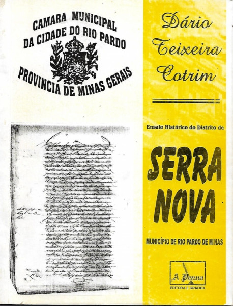 Capa de Ensaio histórico do distrito de Serra Nova - Dário Teixeira Cotrim