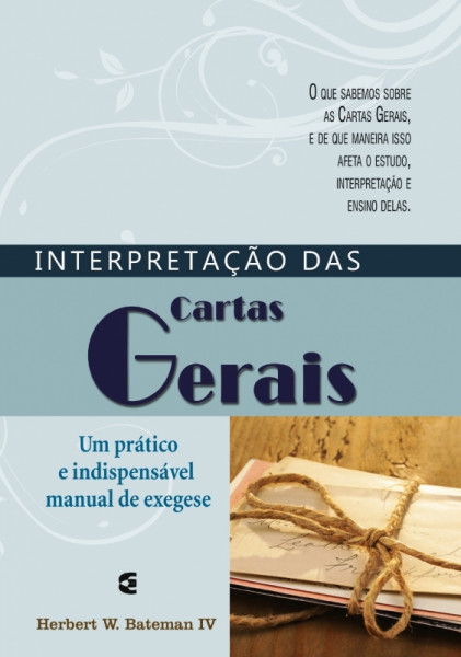 Capa de Interpretação das Cartas Gerais - Herbert W. Bateman IV