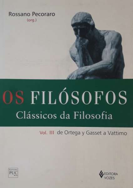 Capa de Os filósofos - Rossano Pecoraro (org.)