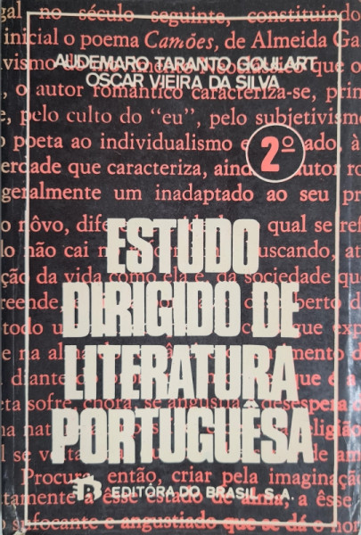 Capa de Estudo dirigido de literatura portuguesa - Audemaro Taranto Goulart, Oscar Vieira da Silva