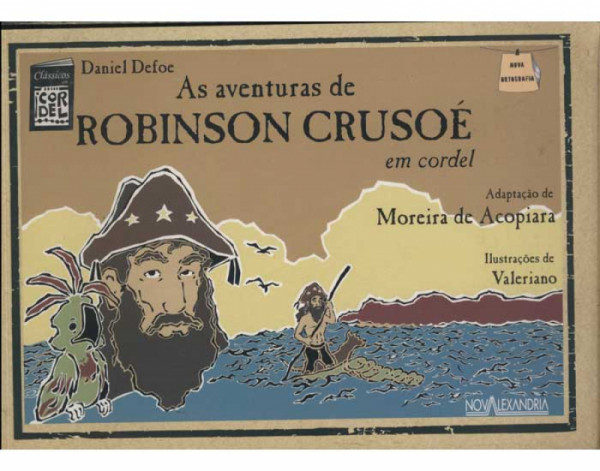 Capa de As aventuras de Robinson Crusoé em cordel - Daniel Defoe
