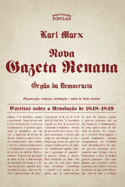Capa de Nova gazeta renana - Karl Marx