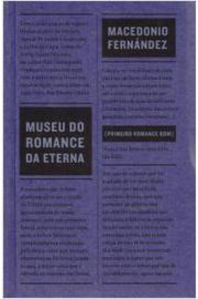 Capa de Museu do romance da Eterna - Macedonio Fernández