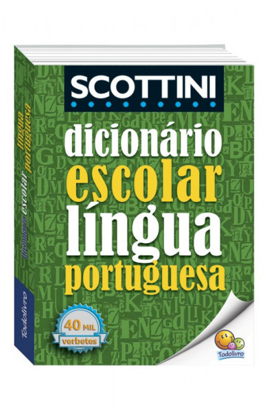 Capa de Dicionário Escolar da Língua Portuguesa - Compilado por Alfredo Scotinni