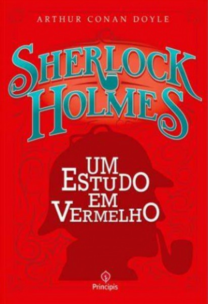 Capa de Um estudo em vermelho - Arthur Conan Doyle; Michele de Aguiar Vartuli
