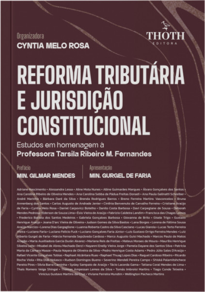 Capa de Reforma Tributária e Jurisdição Constitucional: - Cyntia Melo Rosa
