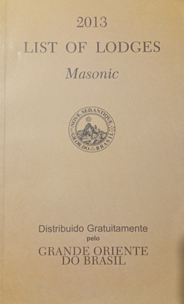 Capa de List of Lodges Masonic 2013 - 
